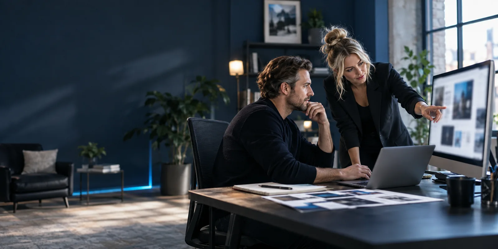 Strategist planning website search visibility and content
